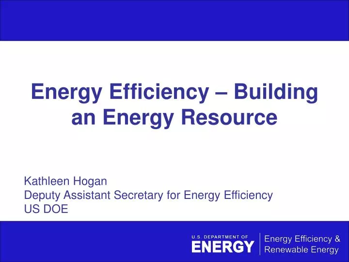 energy efficiency building an energy resource