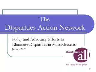 The Disparities Action Network