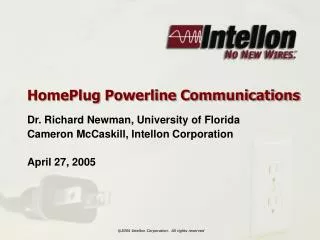 HomePlug Powerline Communications