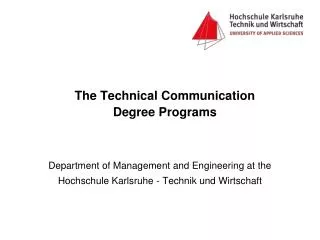 The Technical Communication Degree Programs