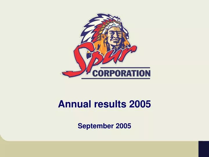 annual results 2005 september 2005