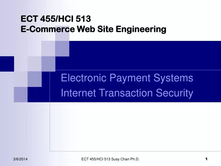 ect 455 hci 513 e commerce web site engineering