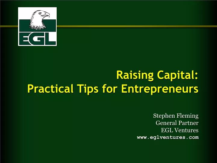 raising capital practical tips for entrepreneurs