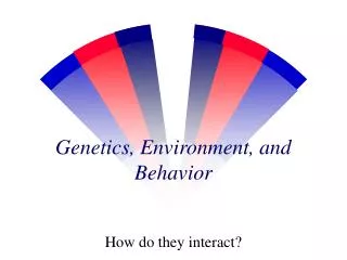 Genetics, Environment, and Behavior