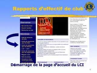 rapports d effectif de club