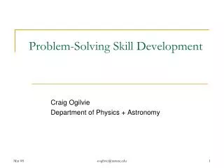 Problem-Solving Skill Development