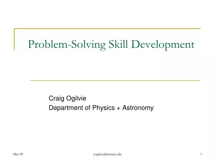 problem solving skill development