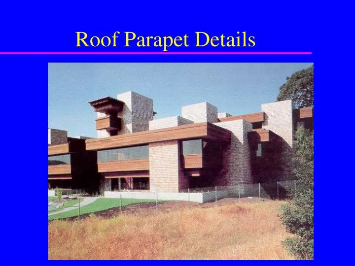 roof parapet details