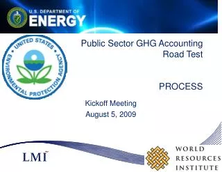 Public Sector GHG Accounting Road Test PROCESS