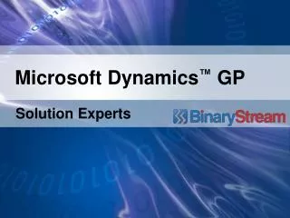 Microsoft Dynamics ™ GP