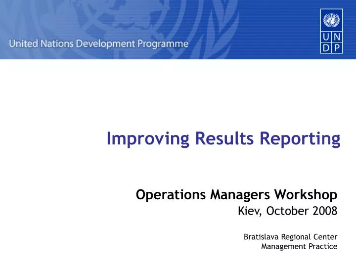 improving results reporting