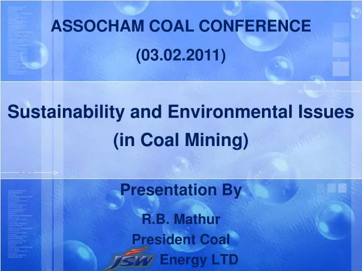 sustainability and environmental issues in coal mining
