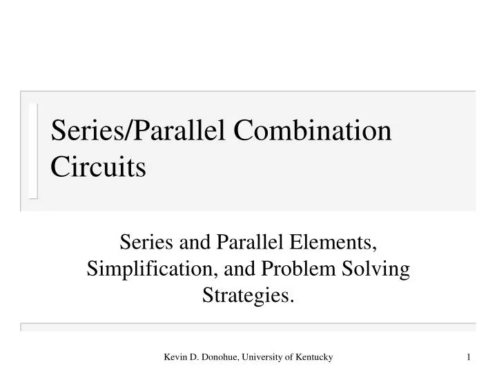 series parallel combination circuits