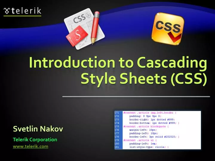 introduction to cascading style sheets css