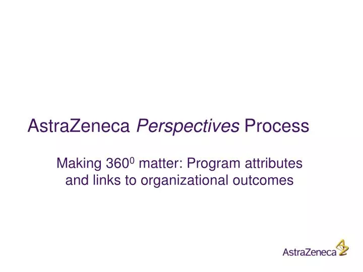 astrazeneca perspectives process