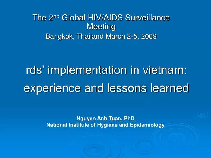 rds implementation in vietnam experience and lessons learned