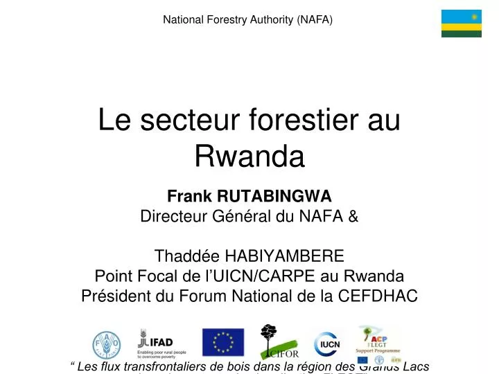 le secteur forestier au rwanda
