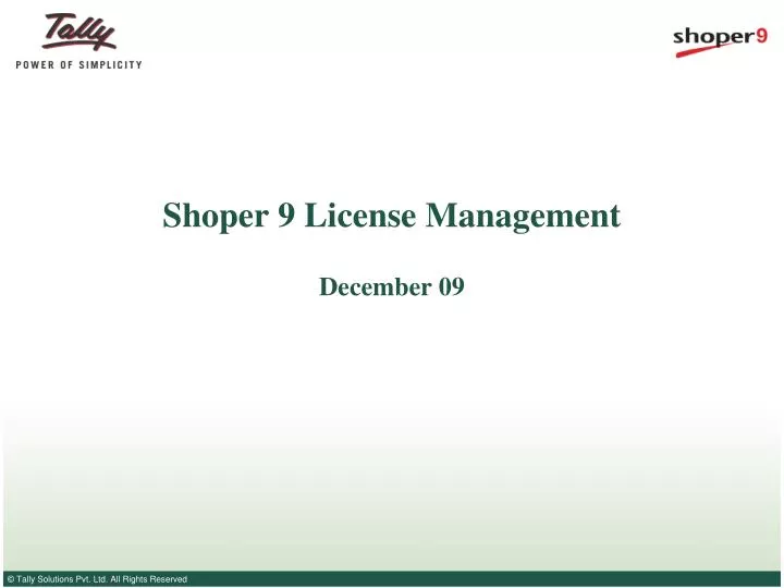 shoper 9 license management