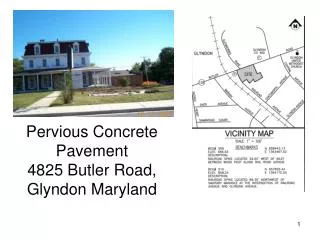 Pervious Concrete Pavement 4825 Butler Road, Glyndon Maryland