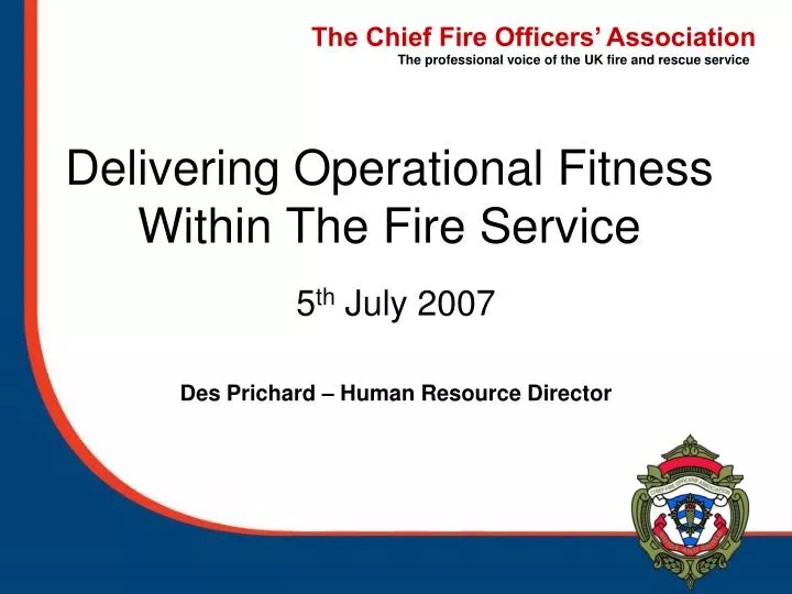 delivering operational fitness within the fire service