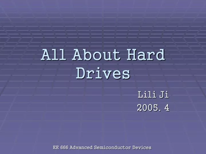 all about hard drives