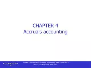 CHAPTER 4 Accruals accounting