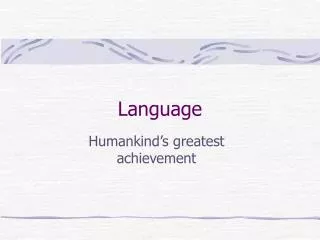 language
