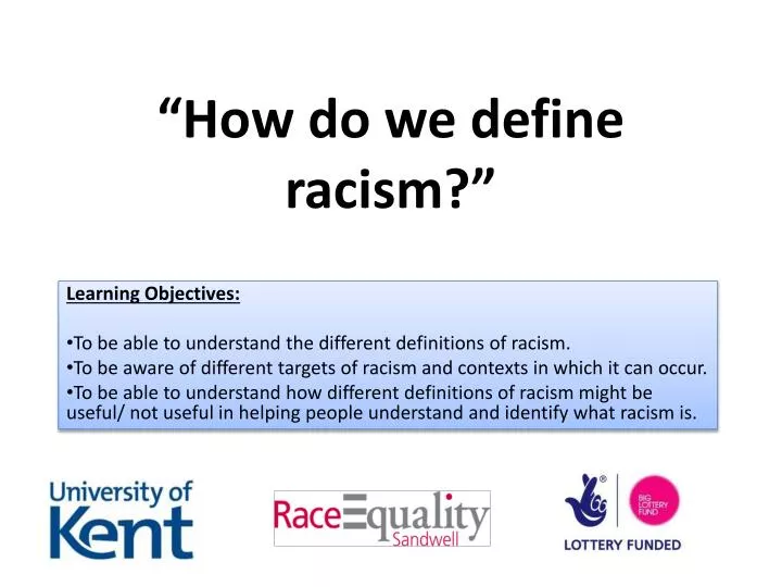 how do we define racism