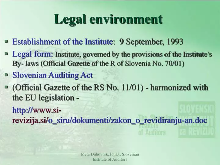 legal environment