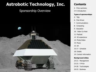 Astrobotic Technology, Inc.