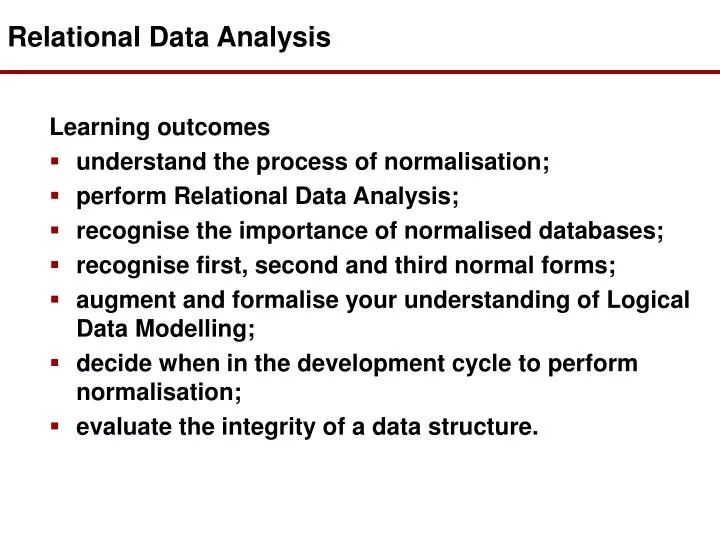 relational data analysis