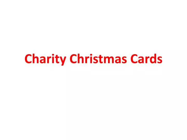 charity christmas cards