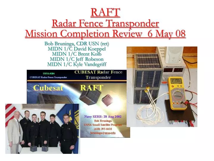 raft radar fence transponder mission completion review 6 may 08