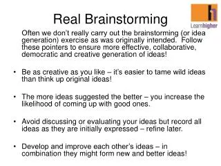 real brainstorming