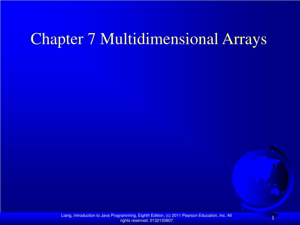 PPT - Chapter 7 Multidimensional Arrays PowerPoint Presentation, free ...
