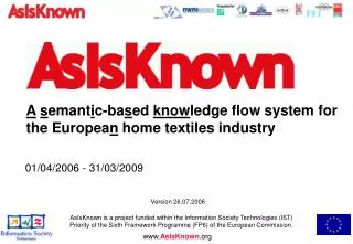 A s emant i c-ba s ed know ledge flow system for the Europea n home textiles industry