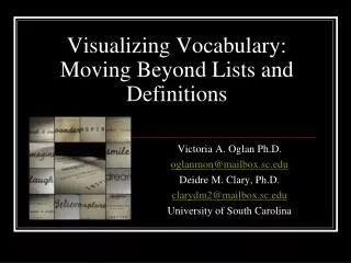 Visualizing Vocabulary: Moving Beyond Lists and Definitions