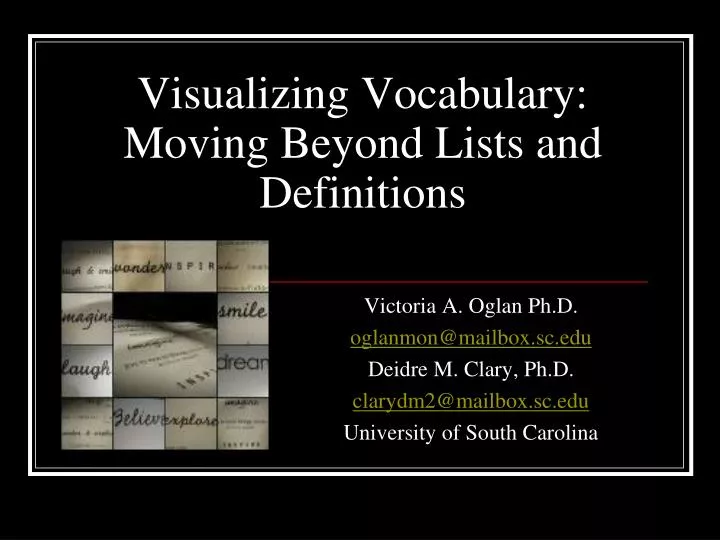 visualizing vocabulary moving beyond lists and definitions