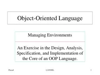 Object-Oriented Language