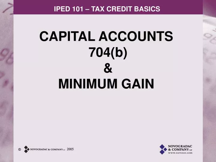 capital accounts 704 b minimum gain