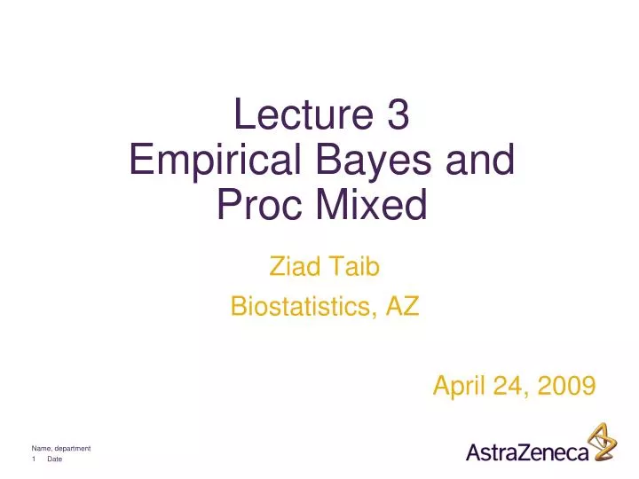 lecture 3 empirical bayes and proc mixed