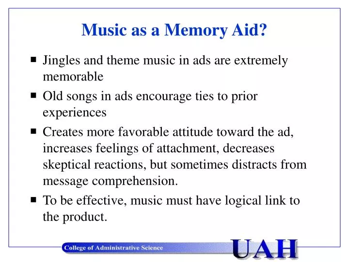 music as a memory aid