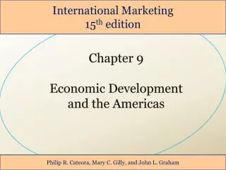 Chapter 9 Economic Development and the Americas