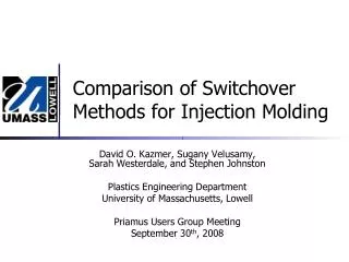 Comparison of Switchover Methods for Injection Molding