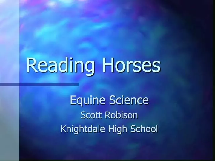 reading horses