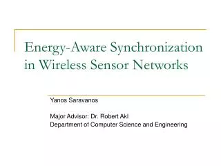 Energy-Aware Synchronization in Wireless Sensor Networks