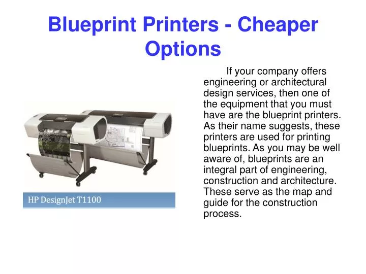 blueprint printers cheaper options