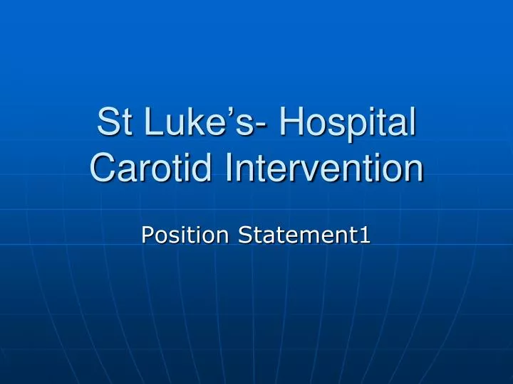 st luke s hospital carotid intervention