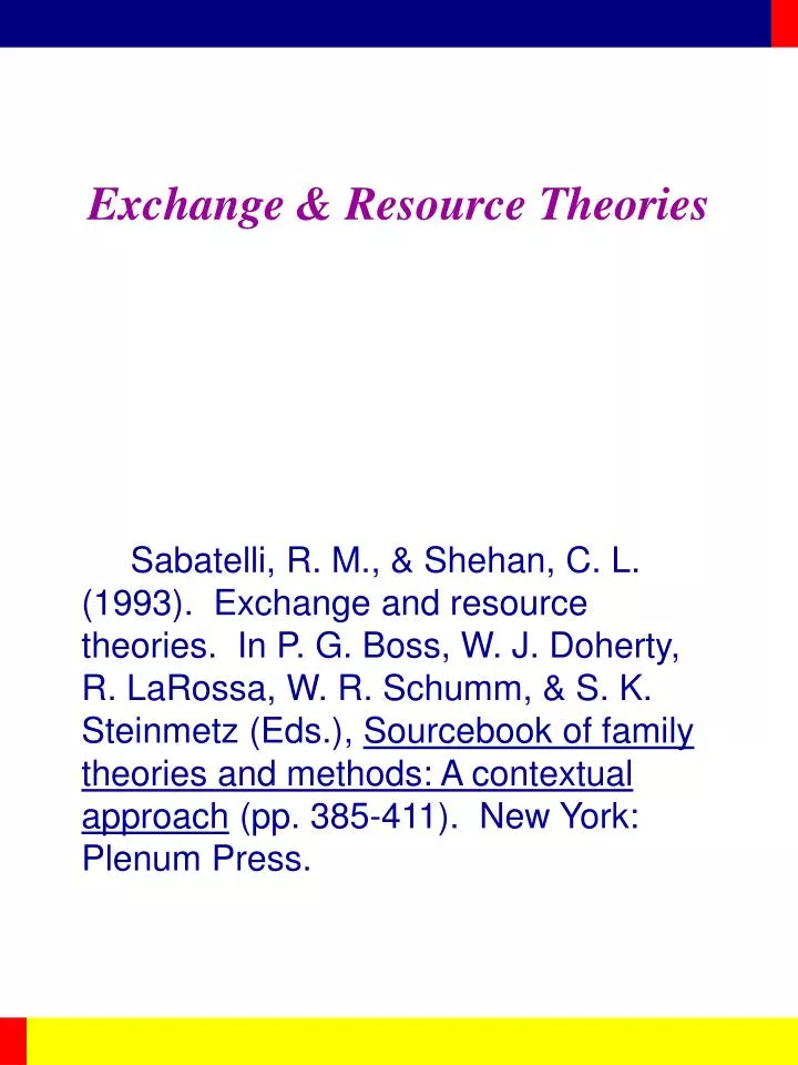 exchange resource theories