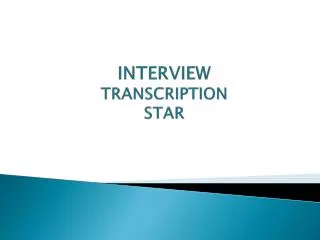 Skype Interview Transcription